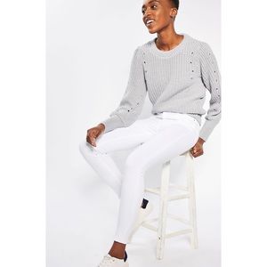 Topshop Moto Jamie White Skinny Jeans